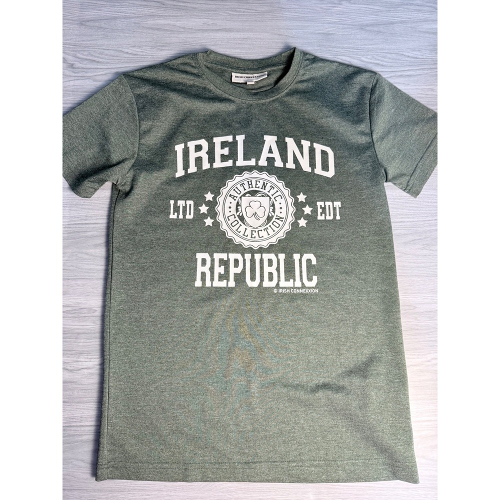Irish Connexxion Ireland Republic Graphic T-Shirt Mens XS Green Polyester Tee